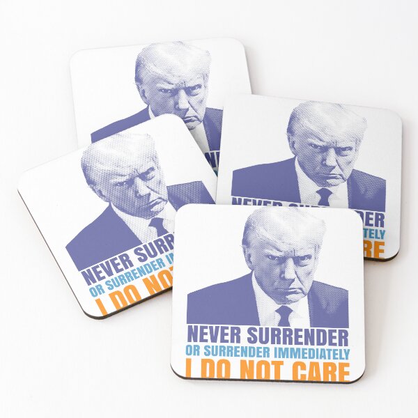 Item preview, Donald Trump never surrender graphic design designed and sold by ironpalette.