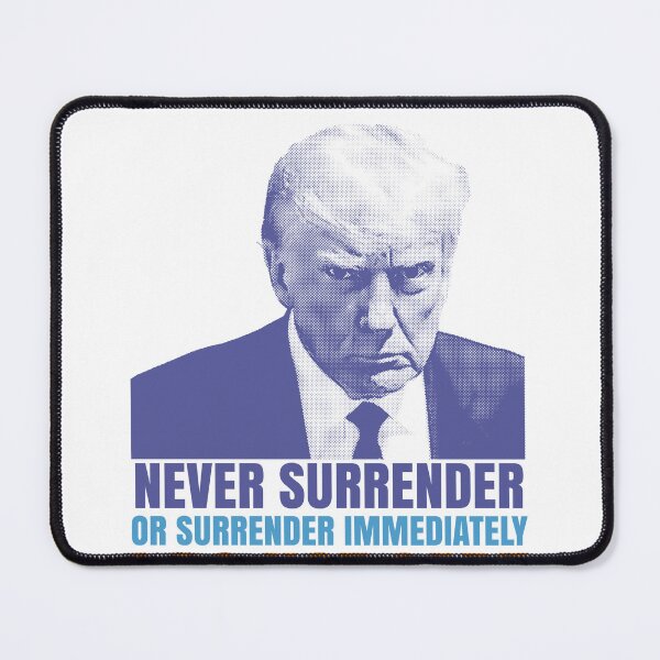 Item preview, Donald Trump never surrender graphic design designed and sold by ironpalette.