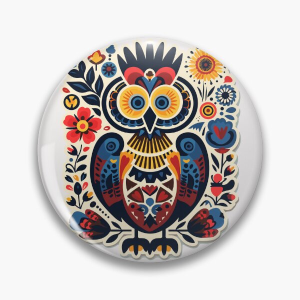 Item preview, Owl Polish Folk Art designed and sold by ImprintMage.