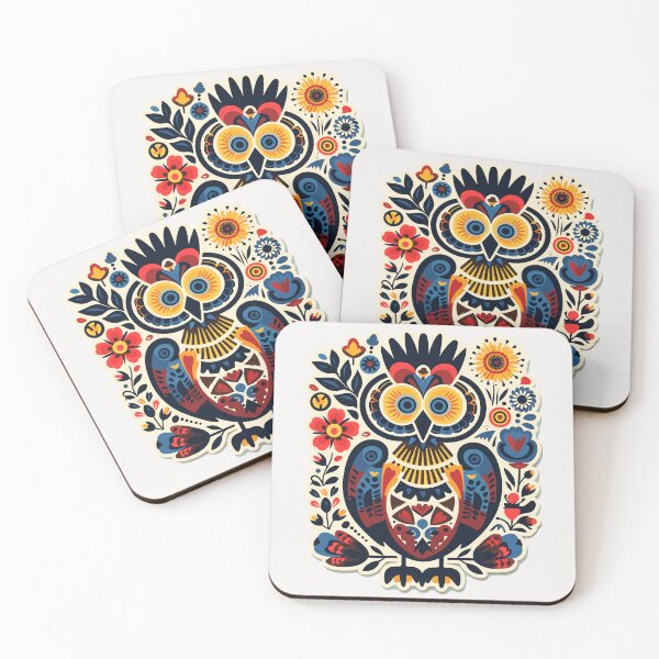 Item preview, Owl Polish Folk Art designed and sold by ImprintMage.