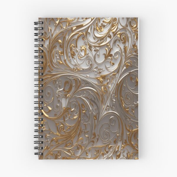 Item preview, Abstract Silver and Gold Marble Swirl Art designed and sold by BirdsnStuff.