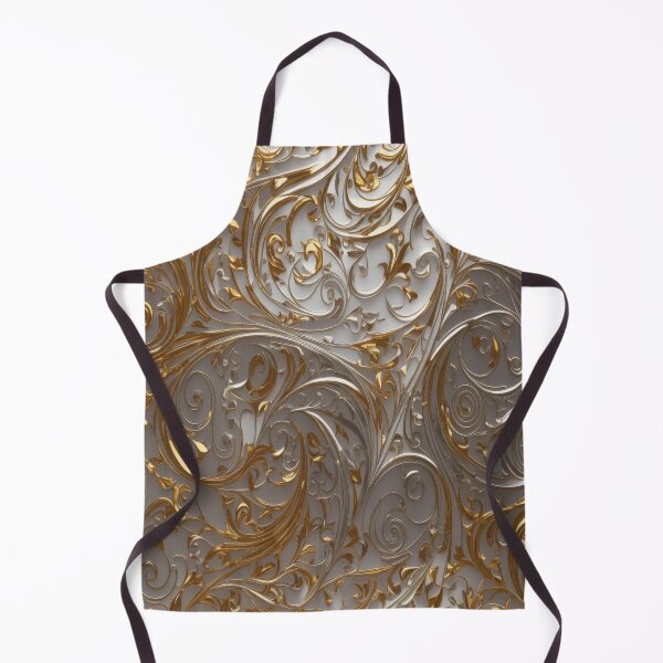 Item preview, Abstract Silver and Gold Marble Swirl Art designed and sold by BirdsnStuff.