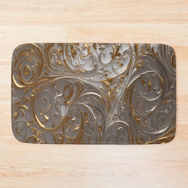 Item preview, Abstract Silver and Gold Marble Swirl Art designed and sold by BirdsnStuff.