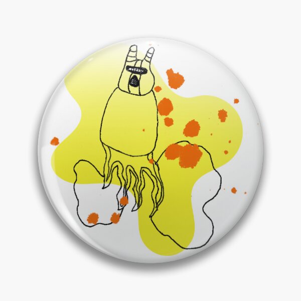Item preview, Rocket Monster Circle Sticker designed and sold by charlesvtx.