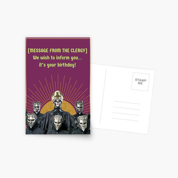 GHOST Personalised Birthday Card - Personalized Swedish Rock Metal Band