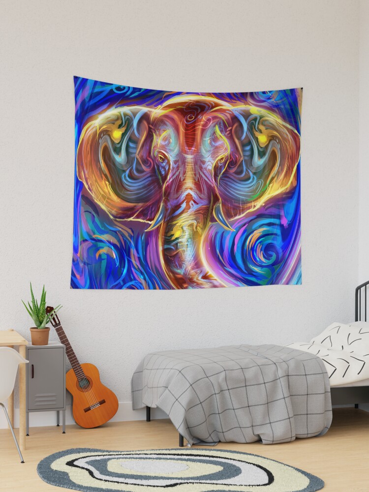 Psychedelic discount elephant tapestry