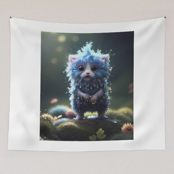Item preview, Blue Bliss: Whimsical Spirit Creature designed and sold by irosh madushan.