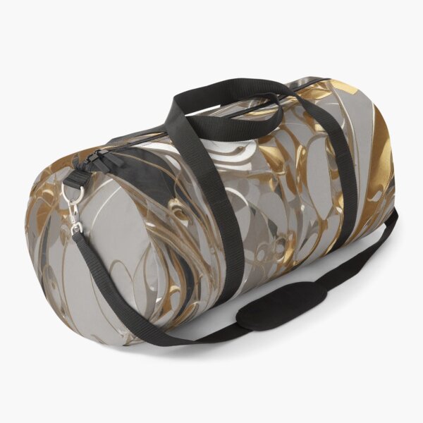 Item preview, Abstract Silver and Gold Marble Swirl Art designed and sold by BirdsnStuff.