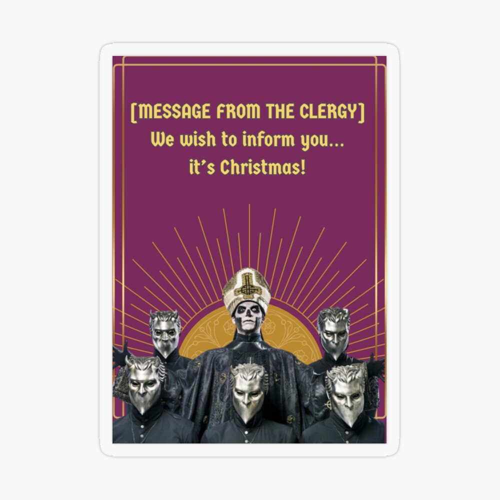 Ghost Band Christmas Card Papa Emeritus