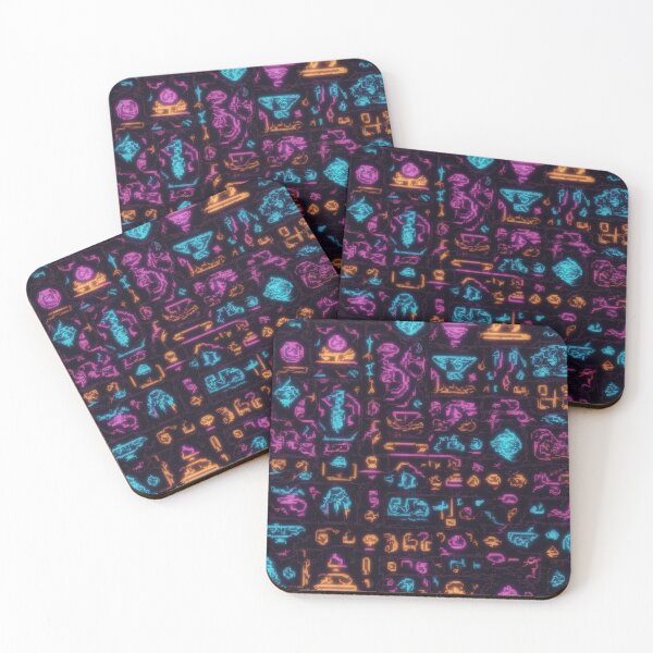 Item preview, Alien Glyphs and Symbols Pattern #1 designed and sold by Electric-Easel.