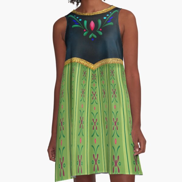 Item preview, Norwegian Princess Anna dress in Green and Black designed and sold by PrissDodrill-86.