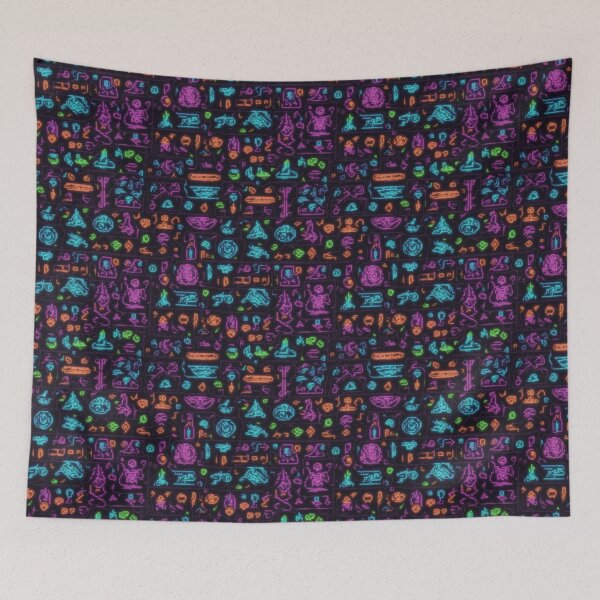Item preview, Alien Glyphs and Symbols Pattern #3 designed and sold by Electric-Easel.