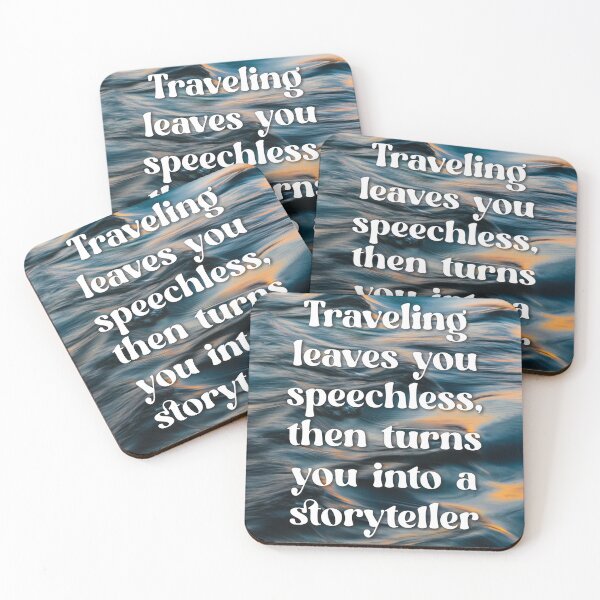 Item preview, Traveling leaves you speechless, then turns you into a storyteller, World Tourism Day, Trav designed and sold by Absent-Visual.