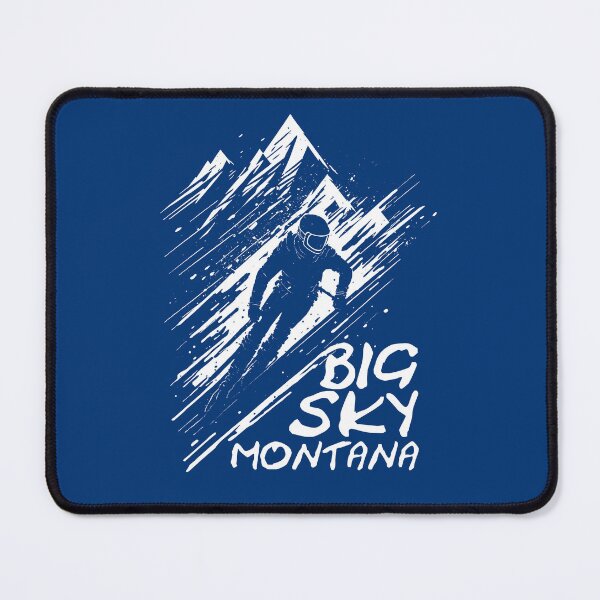 Item preview, Big Sky Montanta Skier And Mountain | Skiing Graphic Art designed and sold by TMBTM.