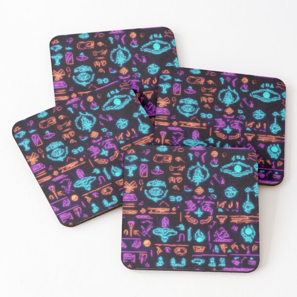 Item preview, Alien Glyphs and Symbols Pattern #4 designed and sold by Electric-Easel.