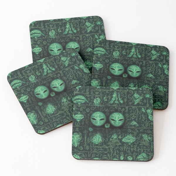 Item preview, Monochromatic Alien Glyphs Pattern #1 designed and sold by Electric-Easel.