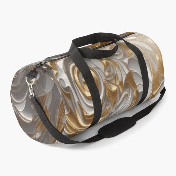 Item preview, Abstract Silver and Gold Marble Swirl Art designed and sold by BirdsnStuff.