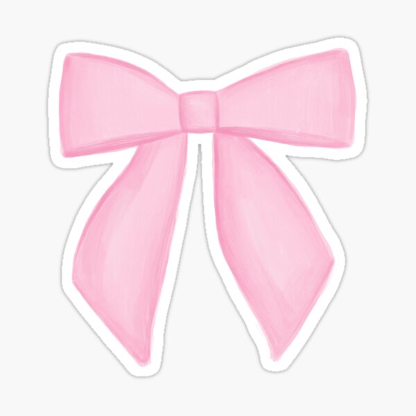 dainty aesthetic pink bow Sticker