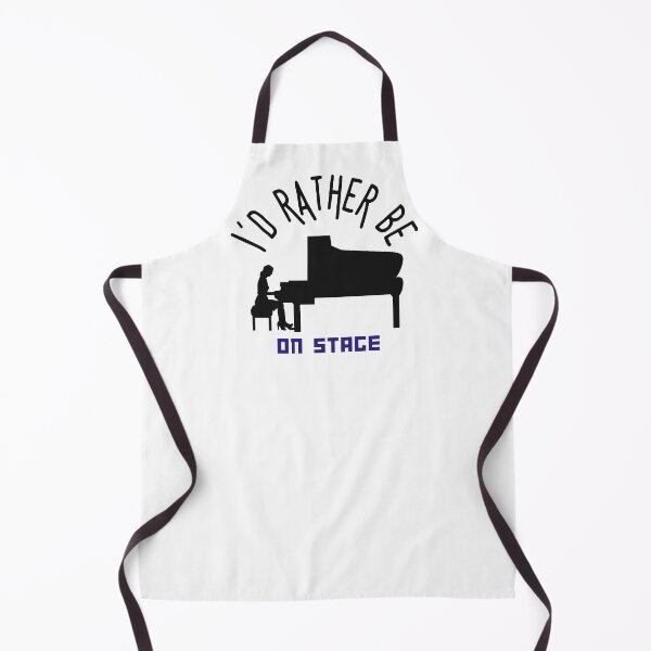 Item preview, I´d rather be on music stage, concert pianist. Black text and image. Gifts & Merchandise. designed and sold by LindaLG.