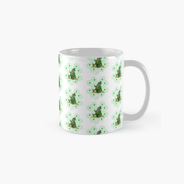 Aperçu de l'œuvre Leprechaun Hippo Clover Le jour de la Saint Patrick Pot d'or créée et vendue par Hippogal.