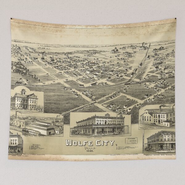 Item preview, Wolfe City, Texas (1891) designed and sold by allhistory.