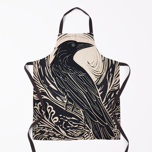 Item preview, Linocut Raven designed and sold by ZenStickConcept.