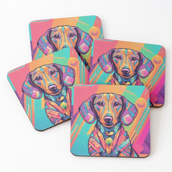 Item preview, Geometrically stylized Dachshund Dog designed and sold by Purrfectly  Furr.