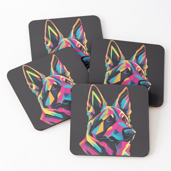 Item preview, Geometrically stylized German Shepherd  designed and sold by Purrfectly  Furr.