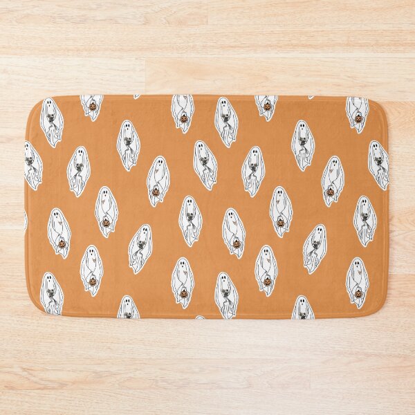 Item preview, Halloween Pushing Up Daisies Ghosts Pattern on Citrus Orange designed and sold by apcreatively.