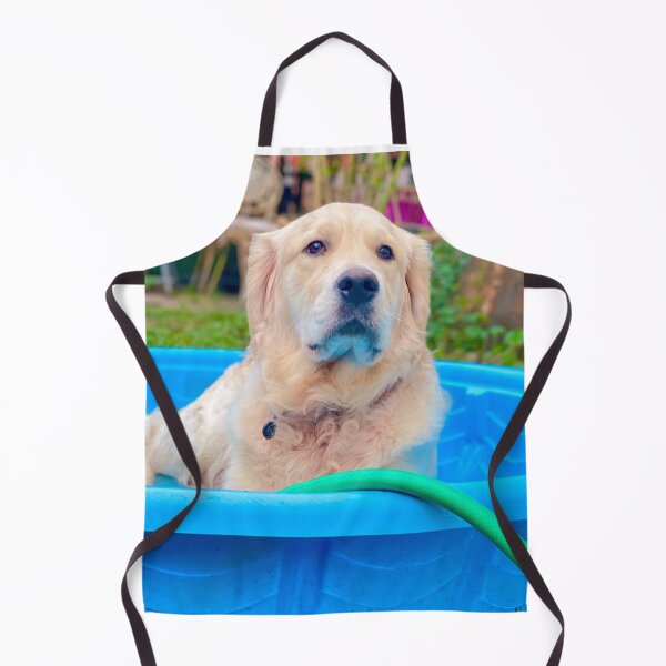 Item preview, Golden retriever in baby pool designed and sold by SunBearBooks.