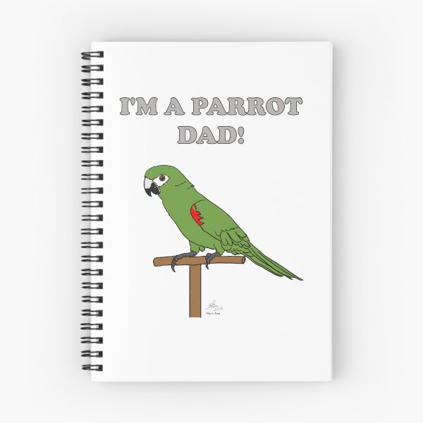 Aperçu de l'œuvre Je suis un papa perroquet ! - L'ara de Hahn créée et vendue par Laughing Parrot Studio.