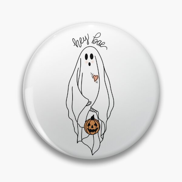 Item preview, Hey Bae Friendly Halloween Ghost Illustration designed and sold by apcreatively.