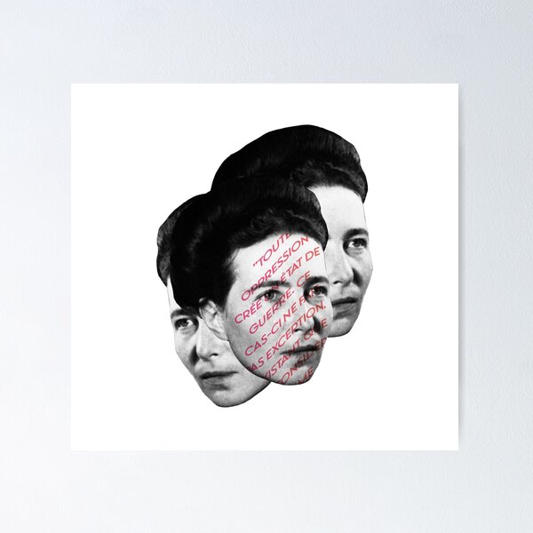 Item preview, Simone de Beauvoir Graphic Quote designed and sold by C·REBRAL Labs.