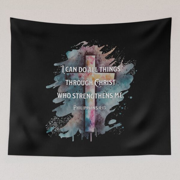 Item preview, Philippians 4:13 I Can Do All Things Through Christ Bible Verse designed and sold by 5PointsDigital.