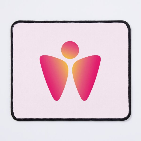 Item preview, Rejuvenation Refreshing Flying Pink Butterfly with an Abstract Human Figure as Negative Space designed and sold by Wiggly Lines.