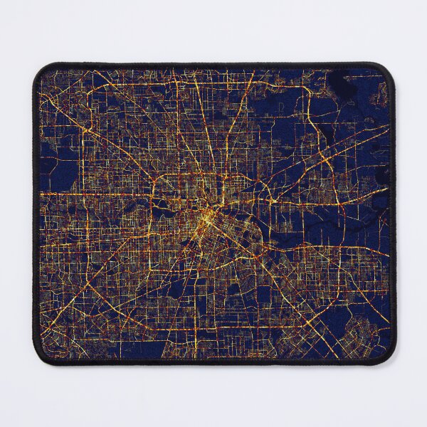 Item preview, Houston, Texas, USA Map - City At Night designed and sold by deMAP.