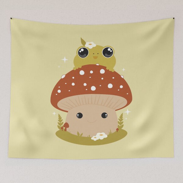 Item preview, Frog Aesthetic Shirt – Cute Cottagecore Frog with Mushrooms – Sad Frog Meme – Nature Lover Gift designed and sold by Lilypad Shop.