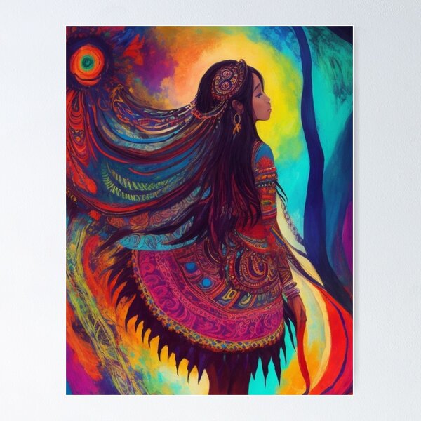Item preview, Enchanting Ayahuasca Dream: Abstract Native Art | Native Americans - America designed and sold by Badowolf.