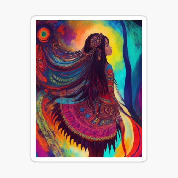 Item preview, Enchanting Ayahuasca Dream: Abstract Native Art | Native Americans - America designed and sold by Badowolf.