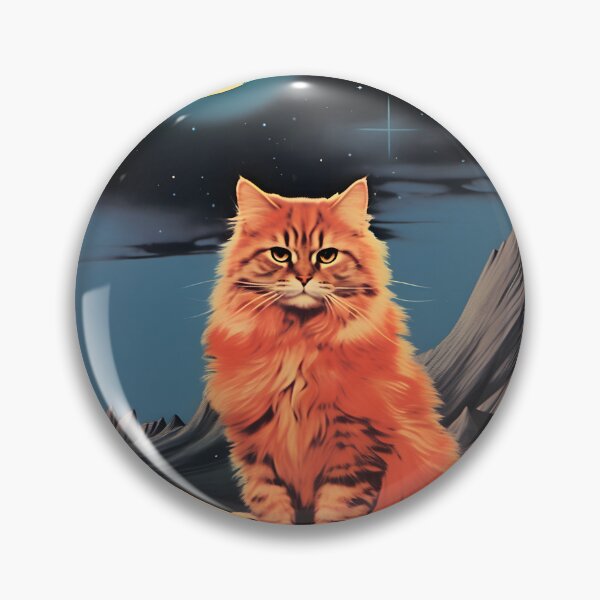 Item preview, Cosmic Landscape of Cat and Full Moon with Starry Night Sky designed and sold by Je-we.