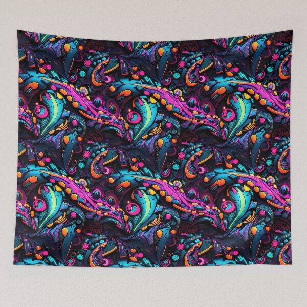 Item preview, Cyberpunk Neon Paisley Dreams #3 designed and sold by Electric-Easel.