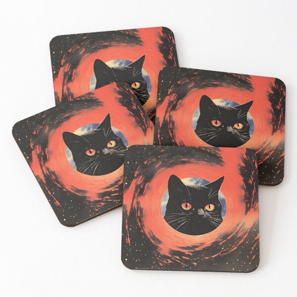 Item preview, Collage Style Cosmic Black Cat and Black Hole Accretion Disk designed and sold by Je-we.