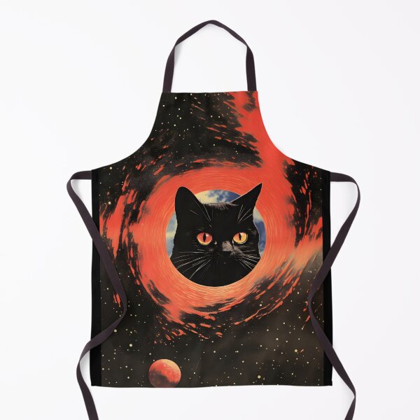 Item preview, Collage Style Cosmic Black Cat and Black Hole Accretion Disk designed and sold by Je-we.
