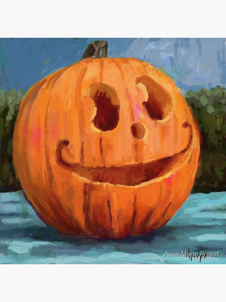 Original painting Jack-o-lantern, 2024 pumpkins, Halloween