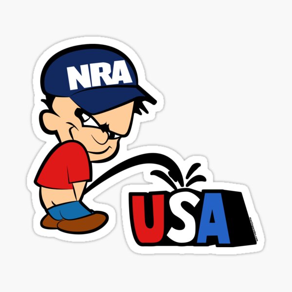 The NRA pisses on America Sticker