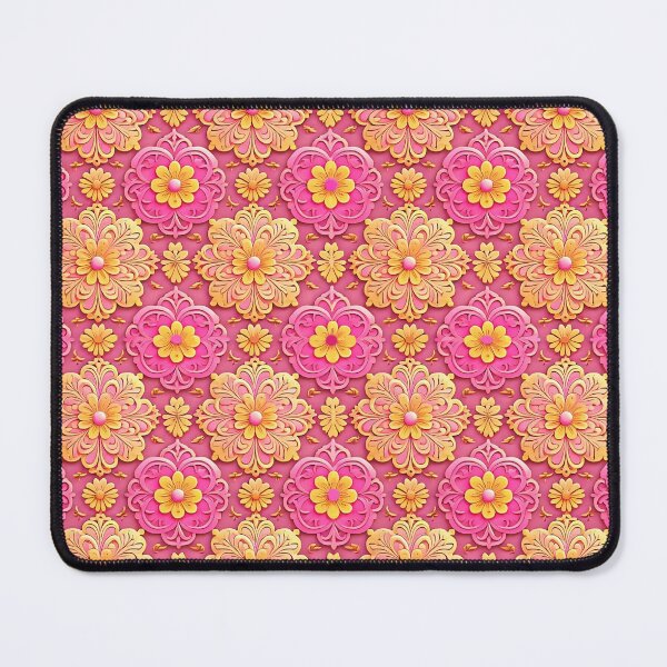 Item preview, Pink and Golden Floral Pattern designed and sold by AGNIII.
