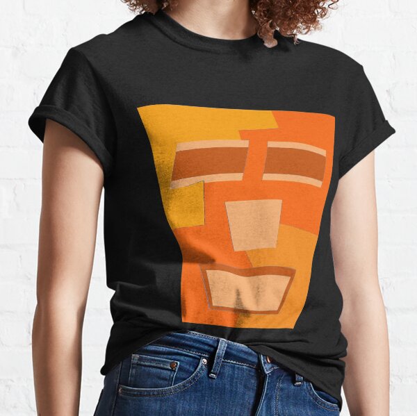 Orange Tripod (Facemadics abstract face colorful contemporary) Classic T-Shirt