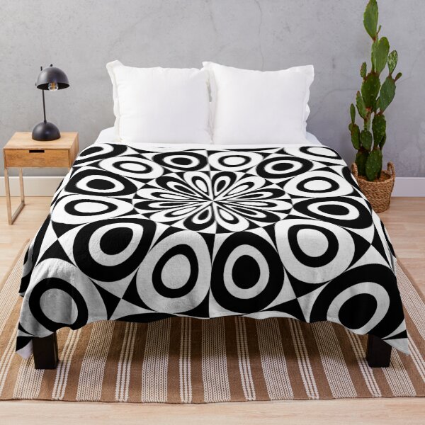 Item preview, Mid Mod Geometric Op Art 321 Black and White designed and sold by tonymagnerart.