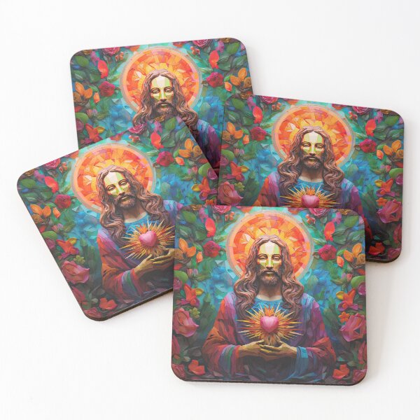 Item preview, Sacred Heart with Flowers designed and sold by Claudia Bartoli-McKinney.