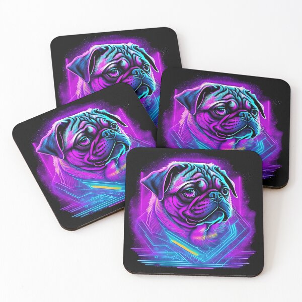 Item preview, Synthwave Style / Neon Pug designed and sold by Seneku-Design.